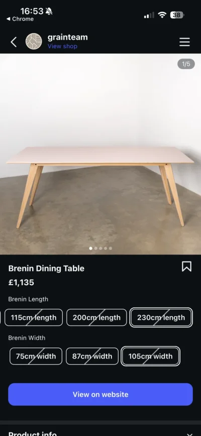 Modern Brenin Dining Table with Solid Wood Legs on Furnish Well