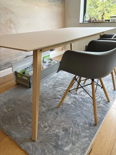 Modern Brenin Dining Table with Solid Wood Legs — image 4
