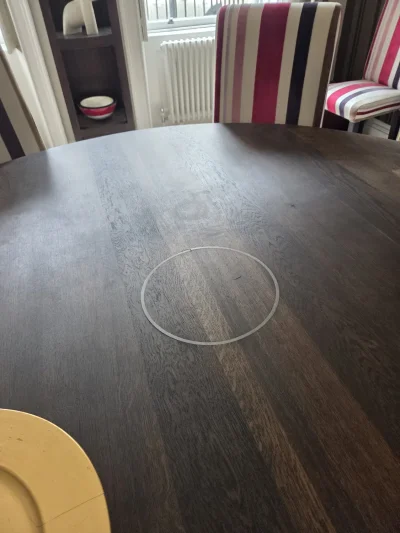 Large dark oak dining set — image 3