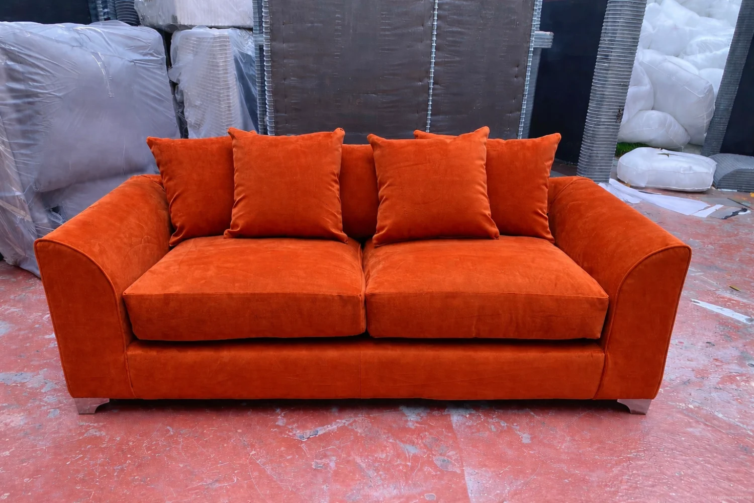 Burnt~Orange 2x/3x Settee For Sale | 2/3 Seaters Sofa Near Me ~ Free drop