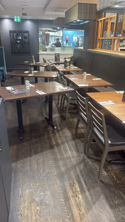 Dark Brown Used Restaurant Tables. — image 3