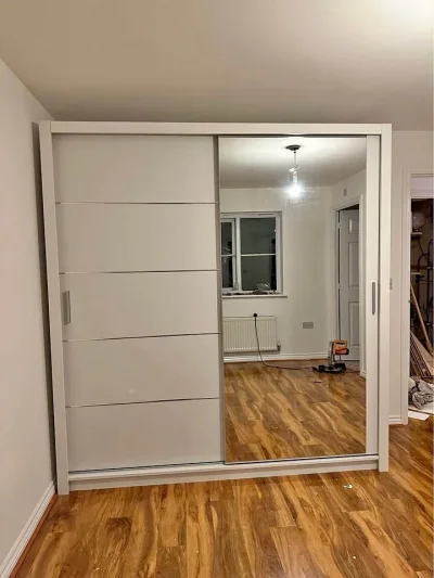 Unwanted !! IKEA 180cm,150cm,120cm Wardrobe 2 Sliding Mirror Door Must Go Sliding Wardrobes — image 2
