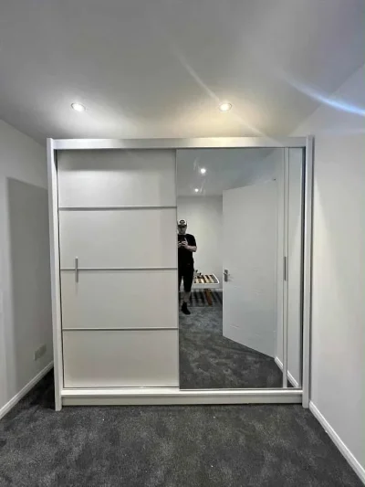 Unwanted !! IKEA 180cm,150cm,120cm Wardrobe 2 Sliding Mirror Door Must Go Sliding Wardrobes on Furnish Well