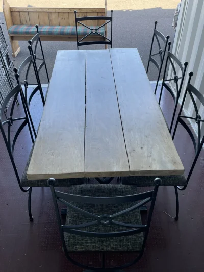 dining table and eight chairs — image 2