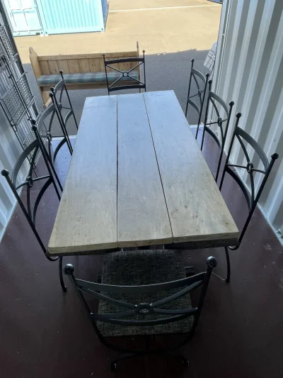dining table and eight chairs — image 5
