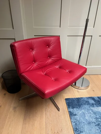 Red office chairs on Furnish Well