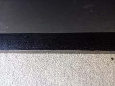 Large black rectangular coffee table with glass inset — image 6