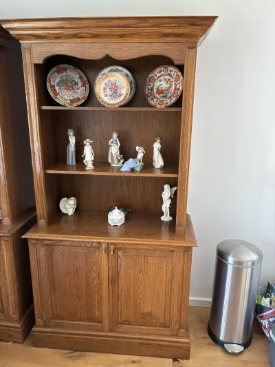Oak display and storage units on Furnish Well