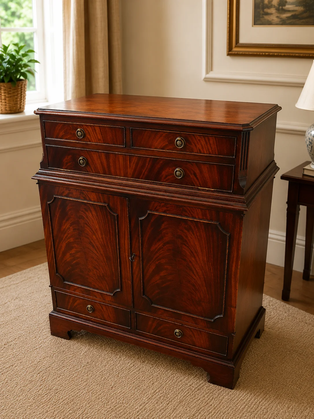 Bevan Funnell Reprodux Flame Mahogany Television Cabinet - Quality Cabinet for Repurposing