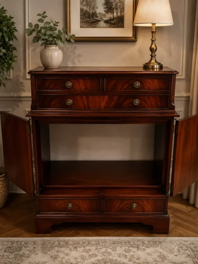 Bevan Funnell Reprodux Flame Mahogany Television Cabinet - Quality Cabinet for Repurposing — image 3