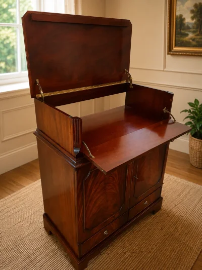 Bevan Funnell Reprodux Flame Mahogany Television Cabinet - Quality Cabinet for Repurposing — image 5