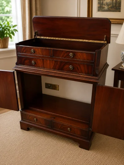 Bevan Funnell Reprodux Flame Mahogany Television Cabinet - Quality Cabinet for Repurposing — image 4