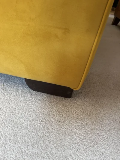 Velvet 3 seater sofa — image 2