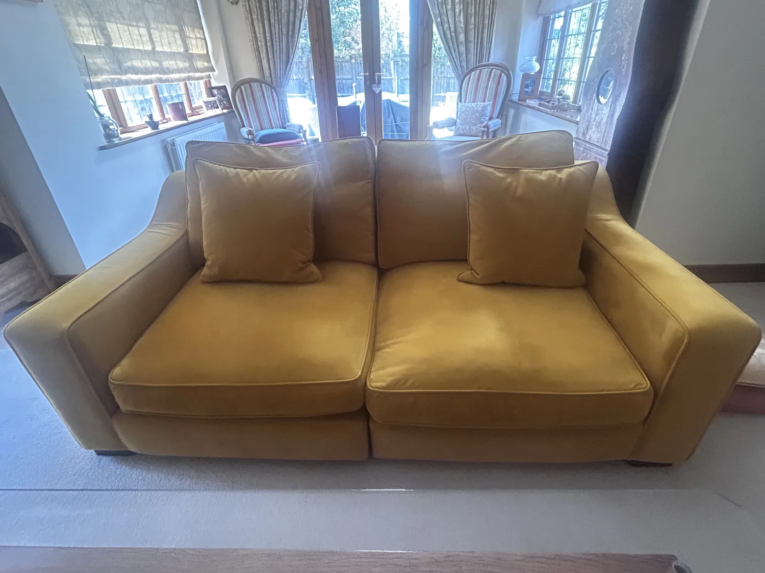 Velvet 3 seater sofa