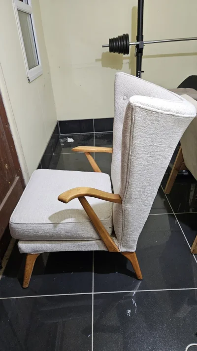 Pair of Mid-Century 1950s "Bambino" Wingback Armchairs by birch and alpe – Made in High Wycombe — image 9
