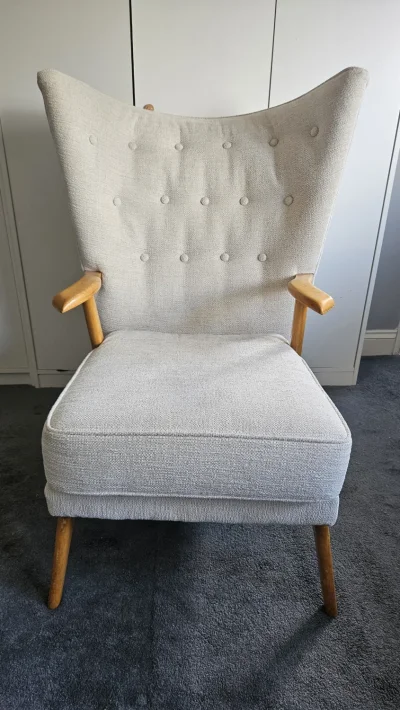 Pair of Mid-Century 1950s "Bambino" Wingback Armchairs by birch and alpe – Made in High Wycombe on Furnish Well
