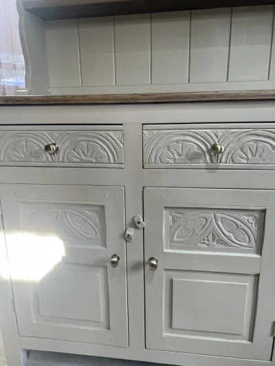 Painted Country-Style Welsh Dresser with Plate Rack, Drawers and Cupboards — image 2