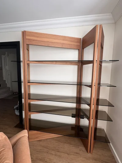 Natuzzi shelving unit - Walnut with 5 shelves — image 4