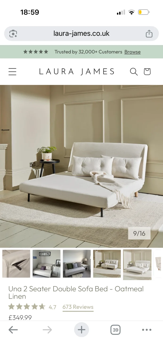 Laura James Una Sofabed RRP £350