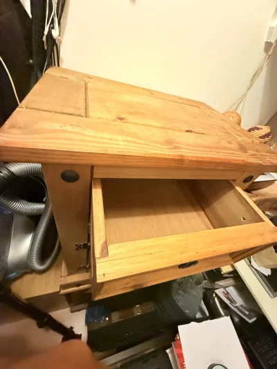 Matching pine triple wardrobe and five-drawer chest of drawers set — image 6