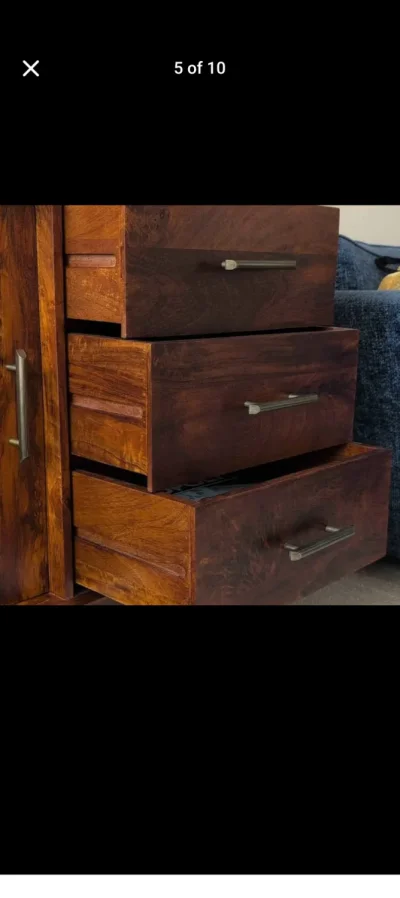 Retro Mango Wood Sideboard — image 5