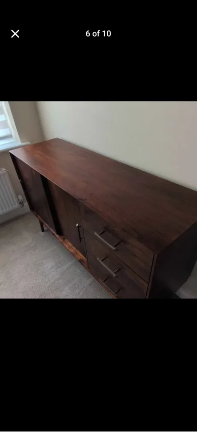 Retro Mango Wood Sideboard — image 6
