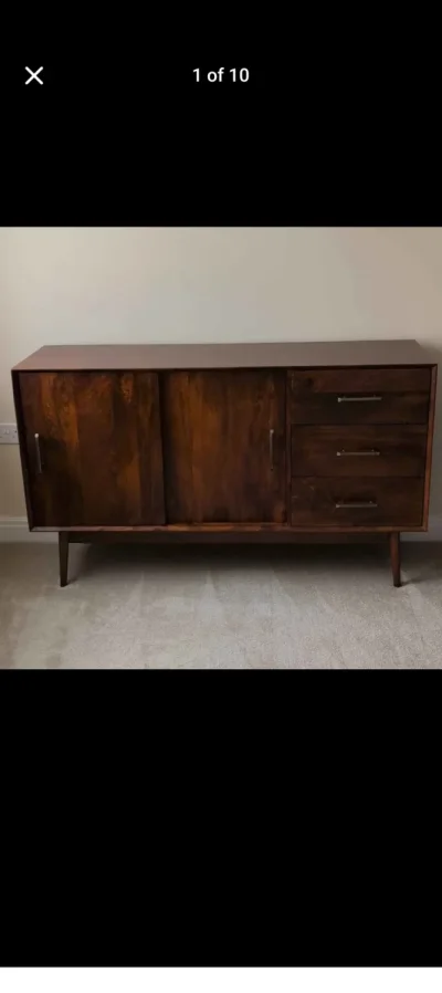 Retro Mango Wood Sideboard on Furnish Well