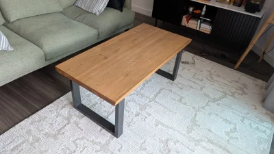 Oak Furnitureland Maine Natural Solid Oak & Metal Coffee Table — image 2