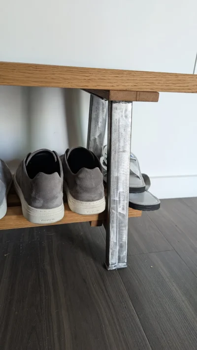 Cottage Beams Contemporary Oak Bench With Industrial Legs — image 3