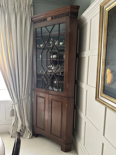 Mahogany Corner cupboard on Furnish Well