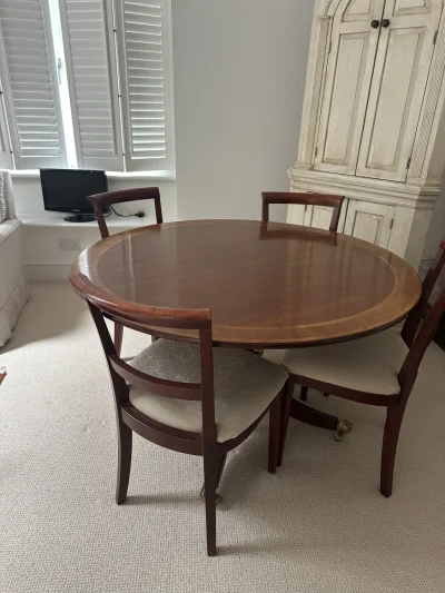 Round Dining table and 4 chairs on Furnish Well