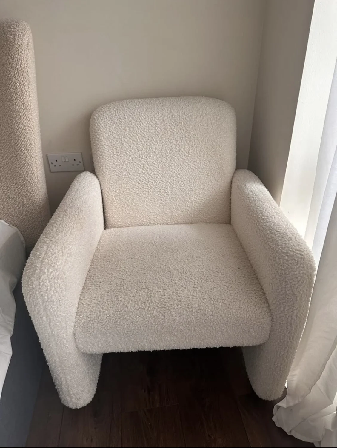 2 Boucle Armchairs