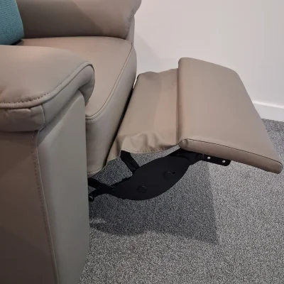 Grey electric recliner armchair (genuine leather) — image 6