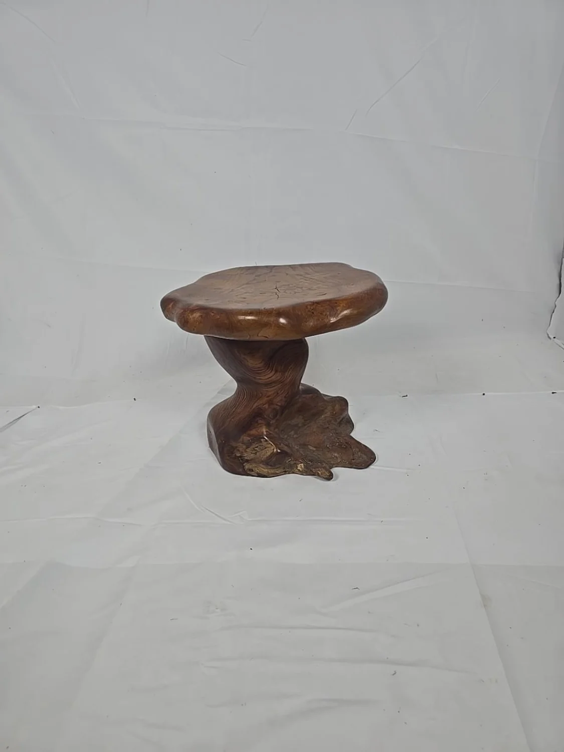 Sculptural Natural Root Wood Side Table – Live Edge / Organic Form – Unique Piece