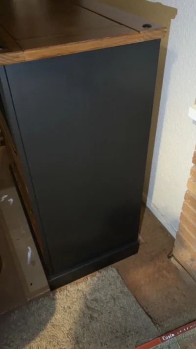 Black and oak chest of drawers — image 3