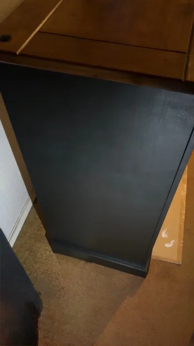 Black and oak chest of drawers — image 2