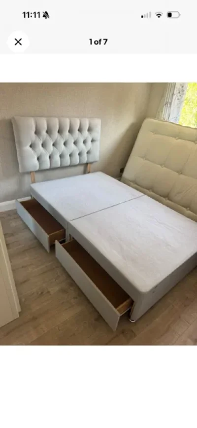 Grey Divan Small Double Bed on Furnish Well