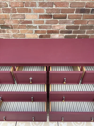 Burgundy Chest of Drawers — image 3