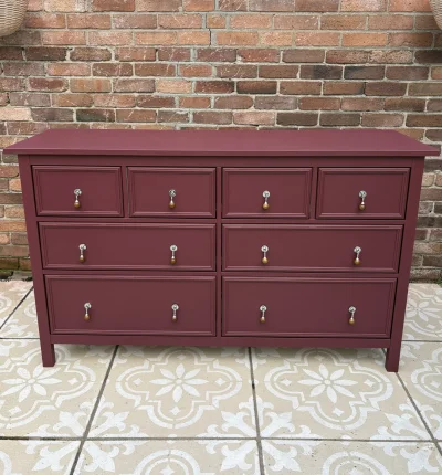 Burgundy Chest of Drawers — image 2