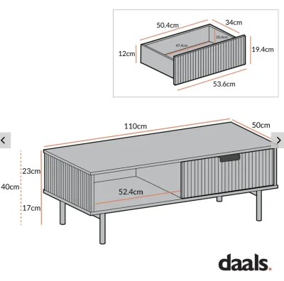 Sage Green Coffee Table with Drawer, Open Shelf and Gold Legs — image 2