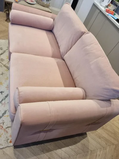 DFS 3-Seater Sofa Ted Baker Highgate sofa with Bolster Cushions & Piped Detailing with matching footstool — image 5