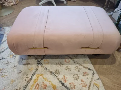 DFS 3-Seater Sofa Ted Baker Highgate sofa with Bolster Cushions & Piped Detailing with matching footstool — image 9