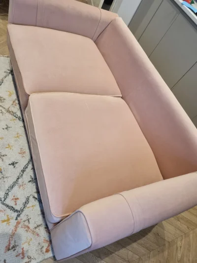 DFS 3-Seater Sofa Ted Baker Highgate sofa with Bolster Cushions & Piped Detailing with matching footstool — image 4