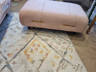 DFS 3-Seater Sofa Ted Baker Highgate sofa with Bolster Cushions & Piped Detailing with matching footstool — image 10