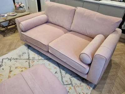DFS 3-Seater Sofa Ted Baker Highgate sofa with Bolster Cushions & Piped Detailing with matching footstool — image 6