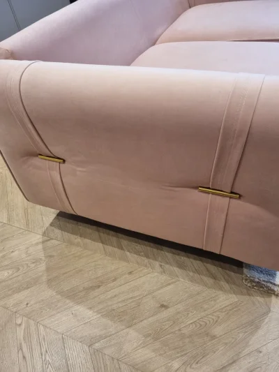 DFS 3-Seater Sofa Ted Baker Highgate sofa with Bolster Cushions & Piped Detailing with matching footstool — image 3