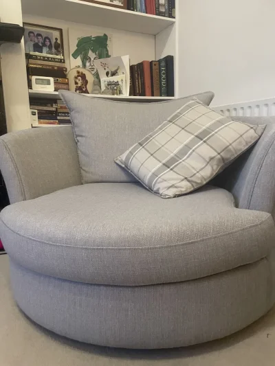 Grey fabric corner sectional sofa with generous left-hand chaise lounge — image 10