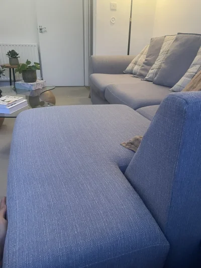Grey fabric corner sectional sofa with generous left-hand chaise lounge — image 5