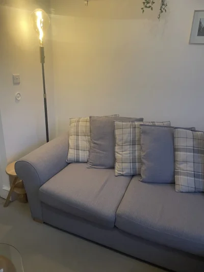 Grey fabric corner sectional sofa with generous left-hand chaise lounge — image 9