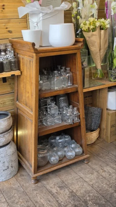 Antique Wooden Display Cabinet with Door – Good Condition (2 Available) on Furnish Well